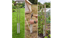 4 Pieces C Shaped Ground Anchor Pointed Metal Ground Peg Rust Resistant Yard Stakes for Gardeners