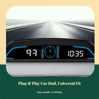 Digital Navigation Speedometer, Universal Display for Car, HUD, Speed Display, Overspeed Alarm, Automatic Brightness Adjustment, Large Font LCD, port Interface