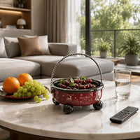 Round Fruit Tray Raised Feet Tableware Glossy