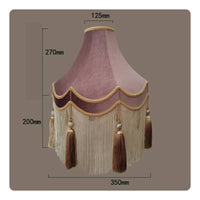 Floor Lamp Shade French Country Design Velvet Lampshade Ornate Trim