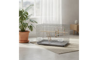 Bird Cage with Slide-out Tray Sturdy Enclosure Cage with Feeders Secure for Small Birds