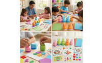 12 Pieces Craft Punch Set with Paper Manual for Crafters, Kids