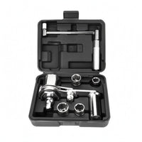 Lug Nut Wrench Kit 680 Nm Lug Wrench Set Silver Metal-Like Finish Car Repair Tool