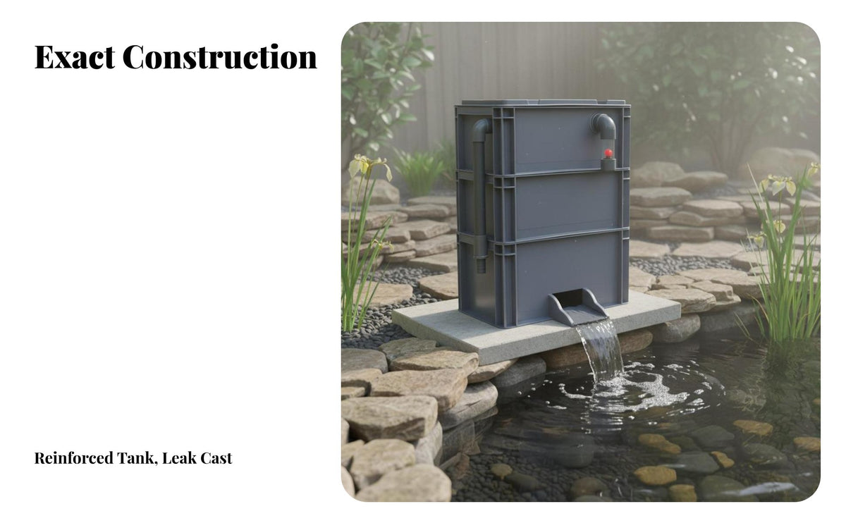 Fish Tank Water Distribution Box Waterfall Outlet Aquarium Trickle Strainer High-Efficiency Filtration Surface-Mounted Strainer Box for Outdoor