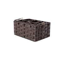 Partitioned Organizer Basket Versatile Bin Decorative for Desktop