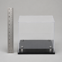 Acrylic Display Case, Clear Display Box with Black Base, 40x20cm Dustproof for Model Car, Collectible & Memorabilia