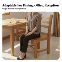 Wooden Armchair with Backrest Sturdy Wood Construction Indoor Furniture Traditional Design Minimalist Design for Kitchen