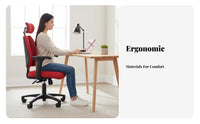 Highspine Ergonomic Chair Support Computer Seat 360-Degree rotate sturdyDuty Construction for Remote Workers, Workstation