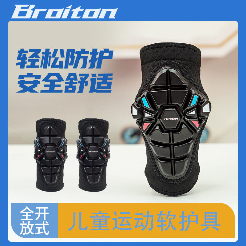 BROITON Children's Balance Bike Soft Protective Gear Set with Open Elbow and Knee Pads for Cycling and Skateboarding