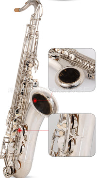 Bb Tenor Saxophone, Brass, Nickel Plated Finish, for Beginners