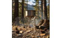Lightweight Stainless Steel Fire Bowl Base Compact Foldable Fire Bowl Stand Long-Lasting Rust Resistant for Backpackers
