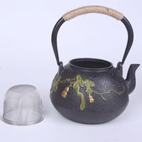 典工堂铁壶仿日本南部铸铁壶双铁叶蔓葫芦生铁壶 烧水壶 茶具茶壶