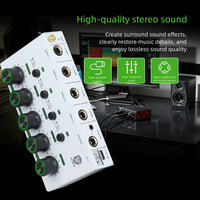 4-Channel Audio Mixer with Low Noise for Home Studio