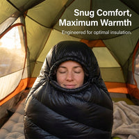Down Sleeping Bag for Camping, Mummy Design Waterproof Lightweight, 400T 20D Nylon Textile, Grown-Up - Image 4