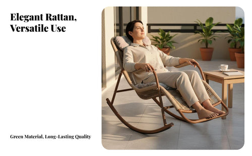 3 Pieces Modern Chinese Design 3 Piece Rattan Patio Set All-Weather Rattan Furniture Set Glass Tabletop Small Outdoor Table Chairs Long-Lasting Construction for Couples, Apartment Dwellers, Homeowners, Tea Time, Reading Nook, Garden, Backyard