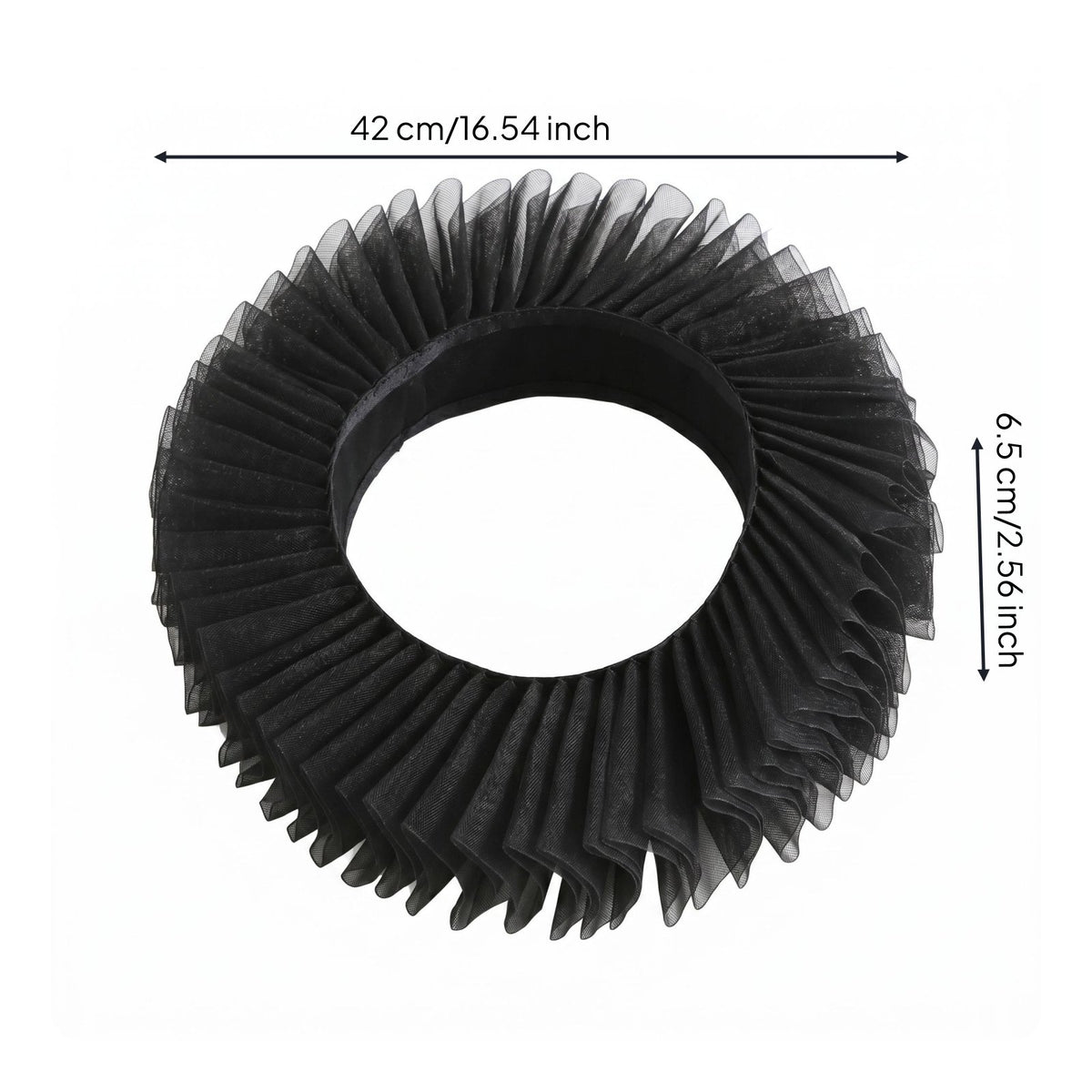 Ruffle Neck Handmade Pleated Lace Vintage Style Costume Accessory for Entertainers