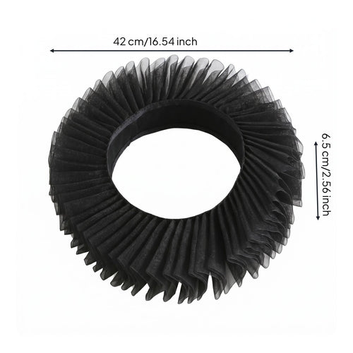 Ruffle Neck Handmade Pleated Lace Vintage Style Costume Accessory for Entertainers