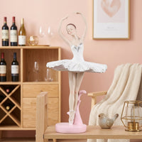 Resin Ballerina Figurine Tabletop Ballerina Figurine with Round Base Decorative Ballet Dancer Ornament Elegant for Dancers, Living Room, Cabinet Display, Bedroom
