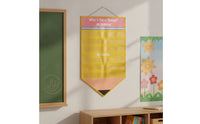 Hanging Classroom Attendance Pocket Chart Wall-Mounted Attendance Pocket Chart with Cards Transparent Colorful for Teachers, Educators, School, Preschool