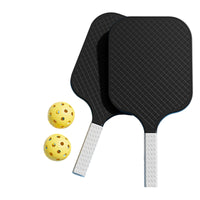 2 Pieces Honeycomb-Core Pickleball Paddle Set with Balls Textured Grip Pickleball Paddle Set Anti-Slip Sports Equipment Portable for Training