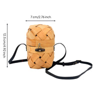 Tube Bag Woven Wooden Bag Strap Personal Accessory for Children