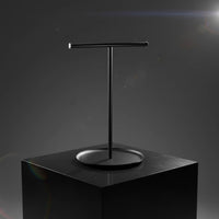 Necklace Holder with Tray Modern Minimalist Design Countertop Jewelry Organizer 2-Tier Crossbar Jewelry Stand Space-Saving