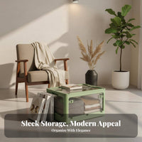 Collapsible container with Front Doors clear Panels for Dorm Room, Homeowners