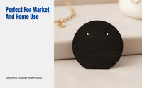 Vintage Mini Round Jewelry Display Stand, Earring Card Holder, Market Stall Organizer, Photo Prop