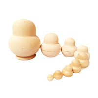 Ten-Layer Large Belly DIY Blank Russian Nesting Doll, Wooden Craft
