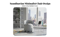 Nordic Design Folding rotating Armchair Foldable Backrest Upholstered Single-Seater Space-Saving Accent Chair Includes Storage Ottoman for Apartment Dwellers, Students, Office Workers, Living Room, Small Spaces, Bedroom, literary corner
