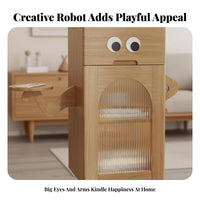Robot lighting fixture Table Space-Saving Side Cabinet Multi-Functional Drawer Storage for Adults, Kids, Bedroom, Lounge Area