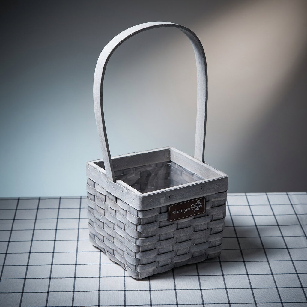 Plant Pots for Indoor Greenery and Storage Baskets, Water Fir Wood Hamper Basket for Laundry Storage, Country Style Gift Basket, Plant Basket