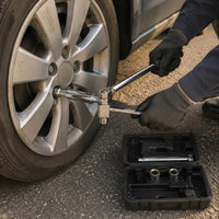 Socket Lug Wrench Set Multi-Size Sockets Car Tire Iron Set Portable Case