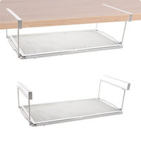 Desk-Perimeter Hanging Rack Powder-Coated Mesh Metal Drawer Space Saving