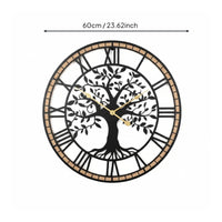 Tree Wall Timekeeper Gold-Tone Hands Roman Numeral Wall Timekeeper Decorative