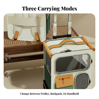 Convertible Pet Trolley Large Capacity Cat Backpack Multi-Functional Design