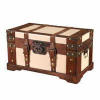 Wooden Storage Box Traditional Storage Chest with Hinged Lid Sturdy Box with Hinged Lid for Shelf Decor