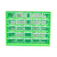 25-Piece Transparent Drawer-Type Parts Storage Cabinet with Dividers