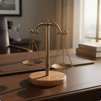 Lawyer Gift Desk Decor Retro Style Law Office Sculpture Decorative Miniature Balance of Just for Legal Professionals