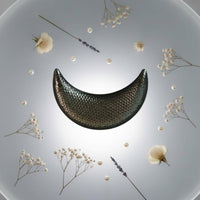 Crescent Moon Decor Metal Finish Textured Crescent Wall Decor