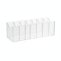 Clear Acrylic Belt Box 7 Compartments Multi-Slot Belt Organizer