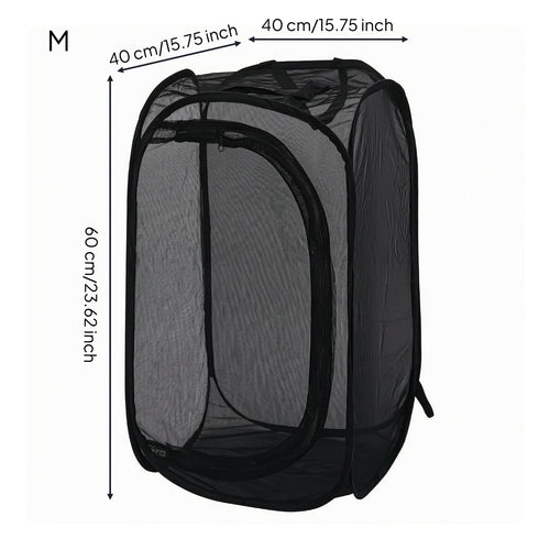 Foldable Transparent Mesh Zippered