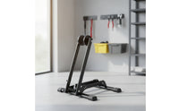 Floor-Standing Foldable Bike Stand Portable Two-Wheeler Parking Stand Space-Saving Collapsible Two-Wheeler Rack Stable for Cyclists