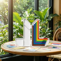 7 Pieces Color-Coded Alignment Guide with Storage Case Compact L-Shaped Alignment Guides Organized Paper Crafting Guides with Case Portable for Scrapbookers, Crafters, Scrapbooking, Photo Matting