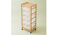5-Tier Storage Cart with Removable Bins Compact Furniture Versatile for Bedroom