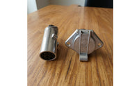 Threaded Metal Connector with Mounting Flange Aluminum Hardware Compact for Electricians