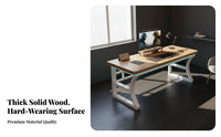 Spacious Desktop Solid Wood Computer Desk Sturdy Construction Computer Desk Versatile Use Easy Assembly for Students, Professionals, Gamers, Bedroom, Living Room, Small Areas