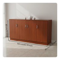 Floor Standing Cabinet with Doors Versatile Design Kitchen Cupboard Adjustable Shelves Living Room Console Cabinet for Homeowners, Families, Entryway