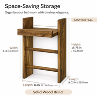 Bedroom Corner Shelf Wall Mounted for Living Room Decor, Wood Display and Unit for Homeowners
