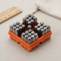 37 Pieces 3 Mm Letter and Number Stamp Set Heart Shape Alphabet Number Stamp Set Permanent Marks for Handmade Projects